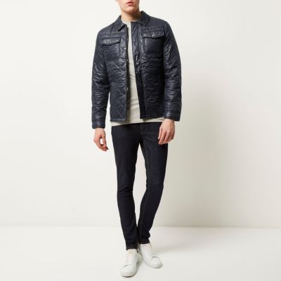 Navy Only & Sons quilted jacket